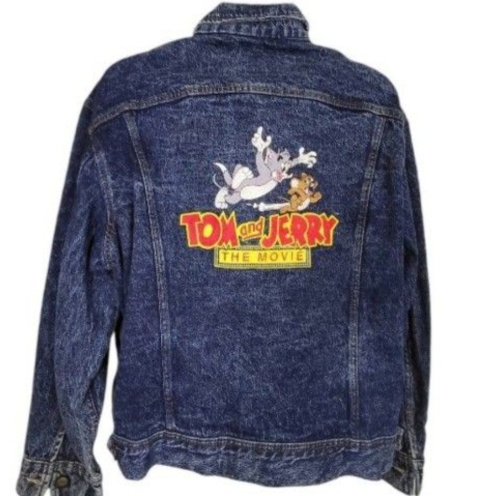 vintage Lee tom and jerry "The movie" jean jacket PATD 153438 SZ 48 XL